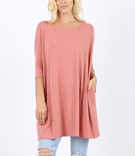 Oversized Tunic with Pockets