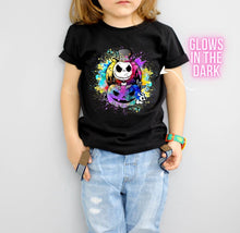 Load image into Gallery viewer, Skelly Tee- GLOW IN THE DARK (KIDS)
